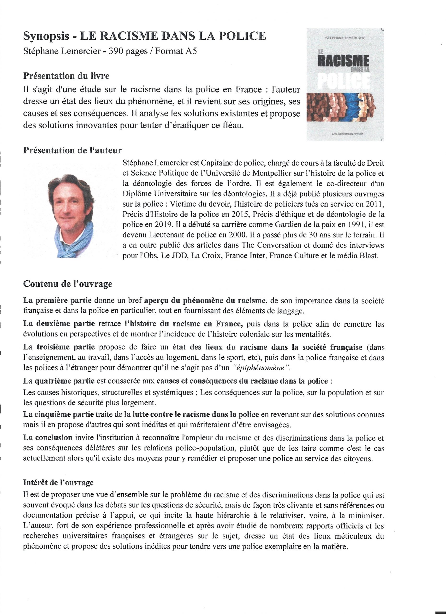 Le RACISME DANS LA POLICE