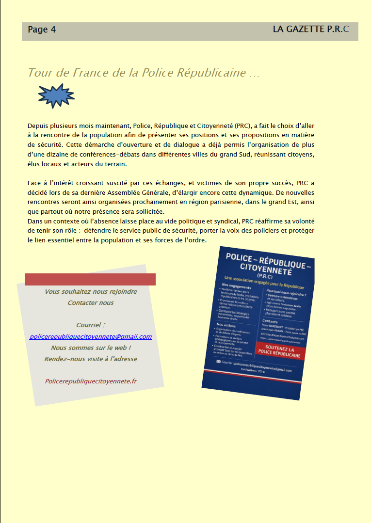 La Gazette PRC , numéro 1