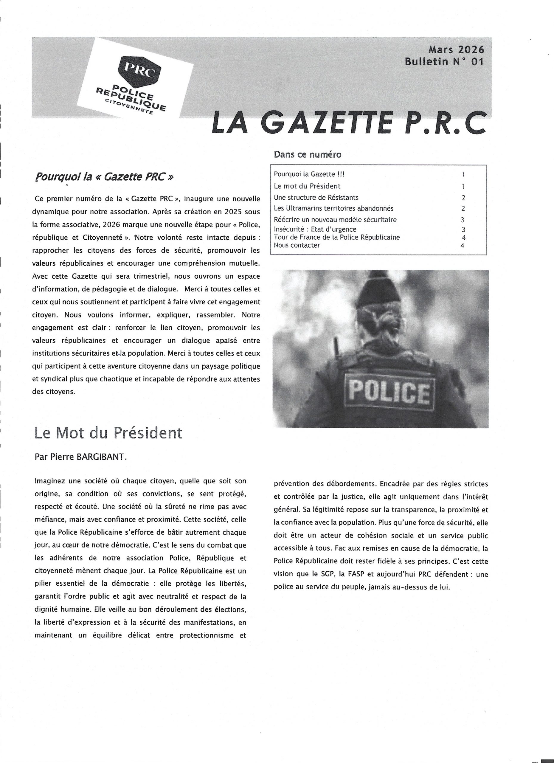 La Gazette PRC , numéro 1